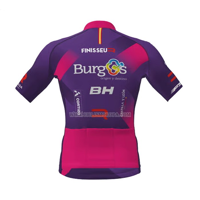 2023 Ropa Ciclismo Burgos BH Fucsia Mangas Cortas y Culotte Corto